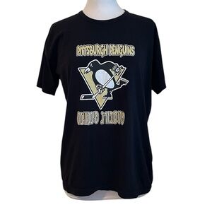 Vintage Pittsburgh Penguins Black T-Shirt Large 80's